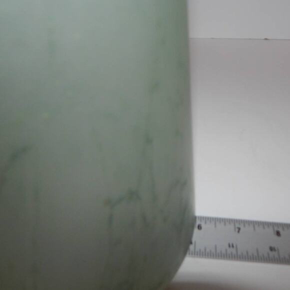 Vintage 10" Studio Nova Crackled Green Art Straight Vases Made in Poland - Picture 8 of 8